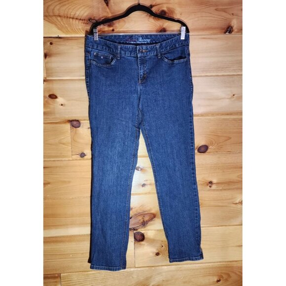 Tommy Hilfiger Jeans Womens 12R Spirit Skinny Mid Rise Denim Blue Jeans - Picture 1 of 8
